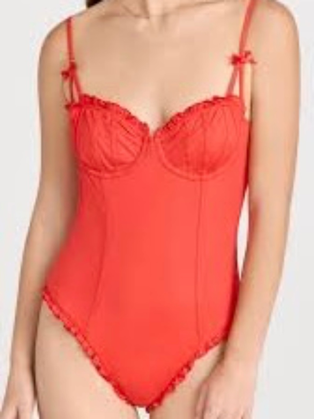 Black Ruffle-Trim One-Piece Swimsuit - Women NWT